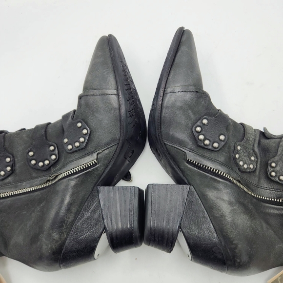 NWT A.S. 98 Saintec Studded Black Leather Moto Boots - Italian - Size 40 - Picture 10 of 16